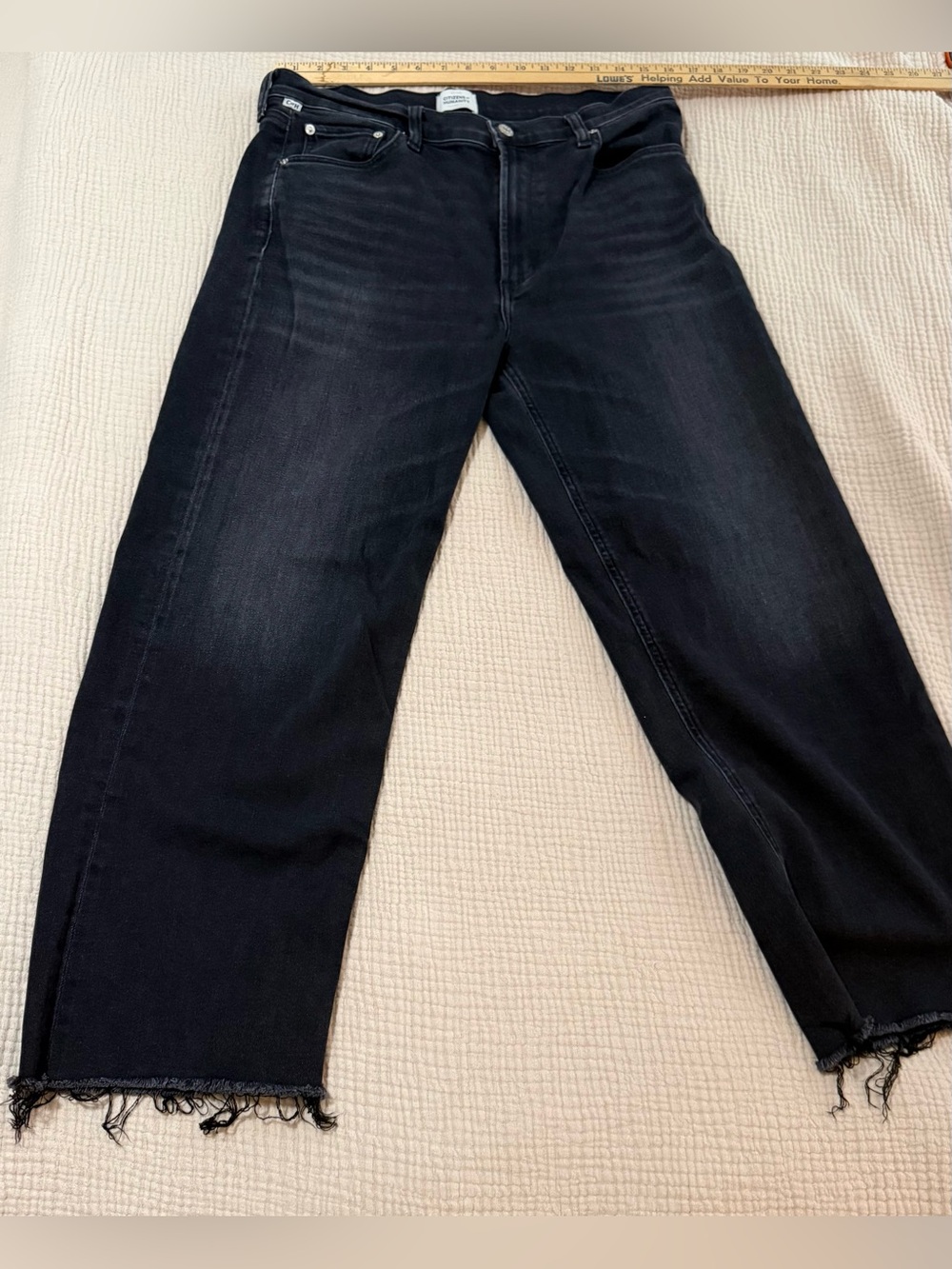 Citizens Of Humanity Black Relaxed Straight-Leg Jeans sz 31 Palma straight jean